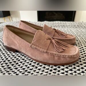 RARE Sam Edelman Therese Suede Leather Tassel Loafers 6.5 Dusty Rose Worn Once